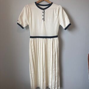 SHEIN sweater dress pull over button front pleated skirt